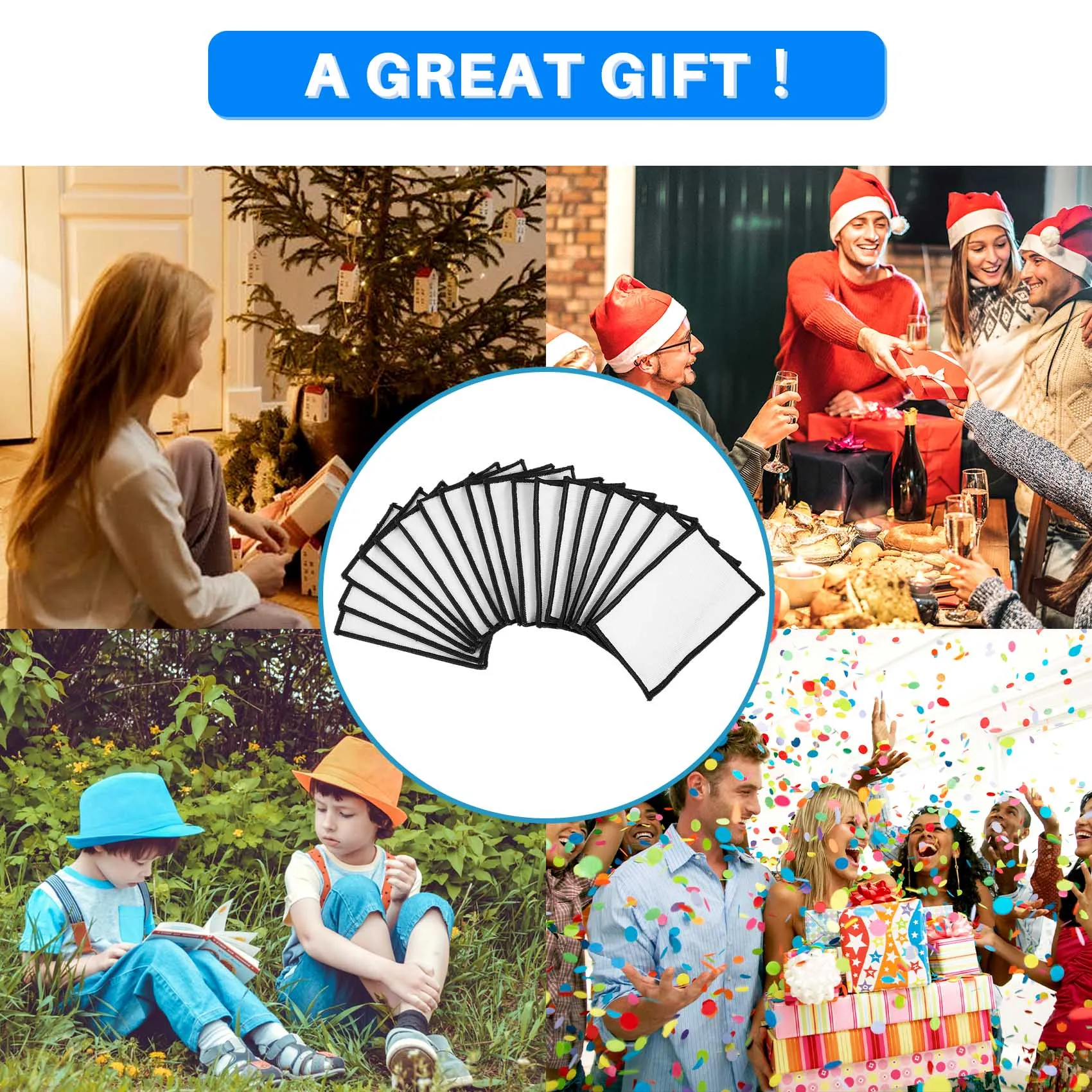 X11AA 18 Sublimation Decorative Blank Products, Fabric Ironing Custom Patches, DIY Personalized Clothes Patch Backpack Hat Bag