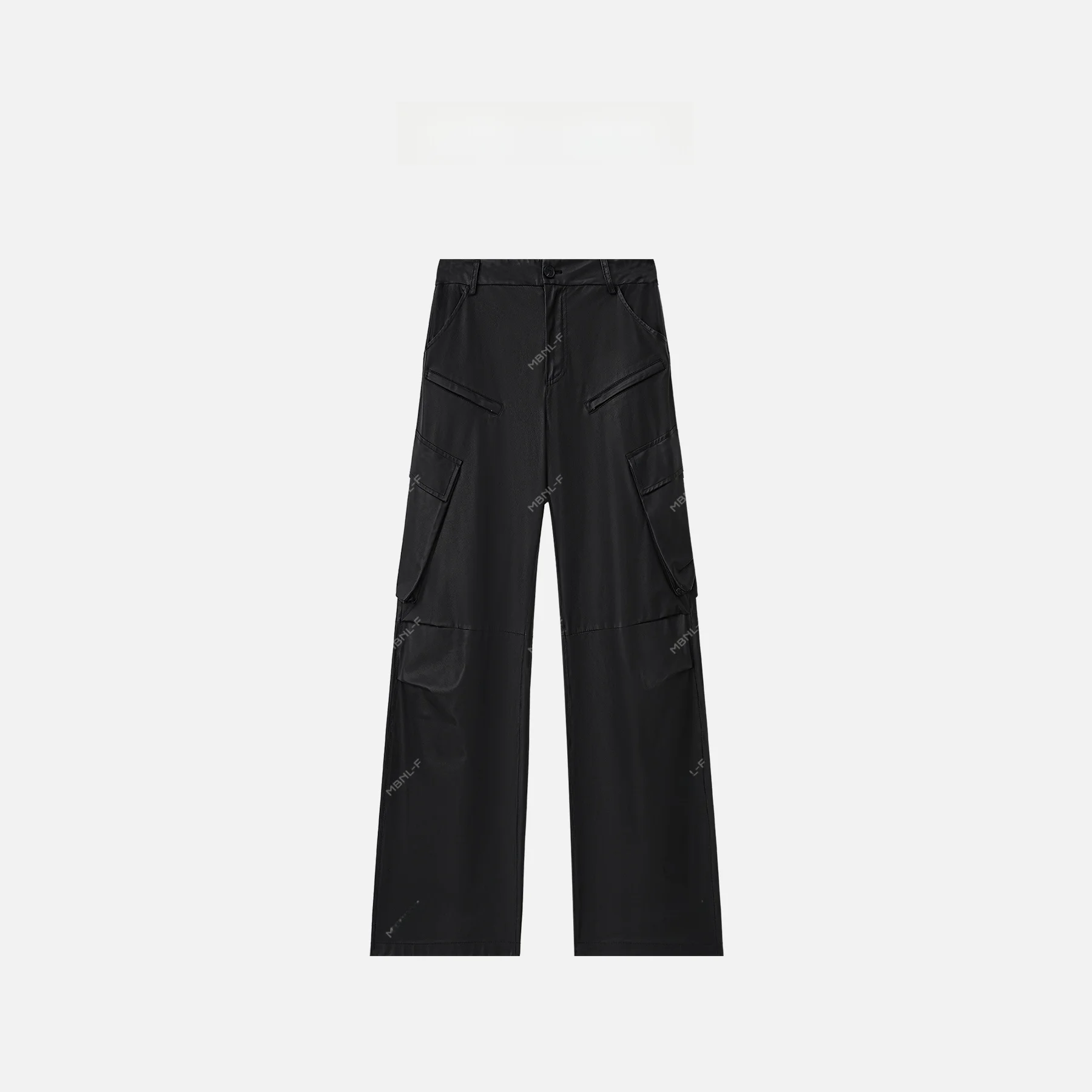 

Кожаные брюки MBNLF: Новинка, повседневные широкие брюки с высокой талией для женщин, осень 2024, модные элементы