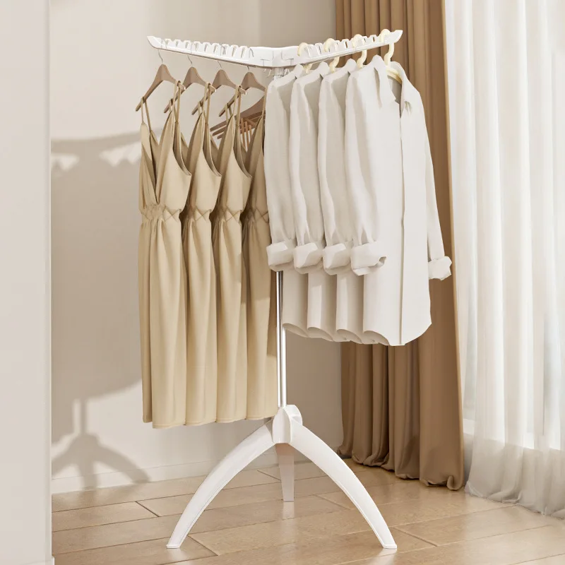 AOLIVIYA Balcony Folding Clothes Rack Outdoor Stretchable Storage Rack Floor Movable Drying Hanger