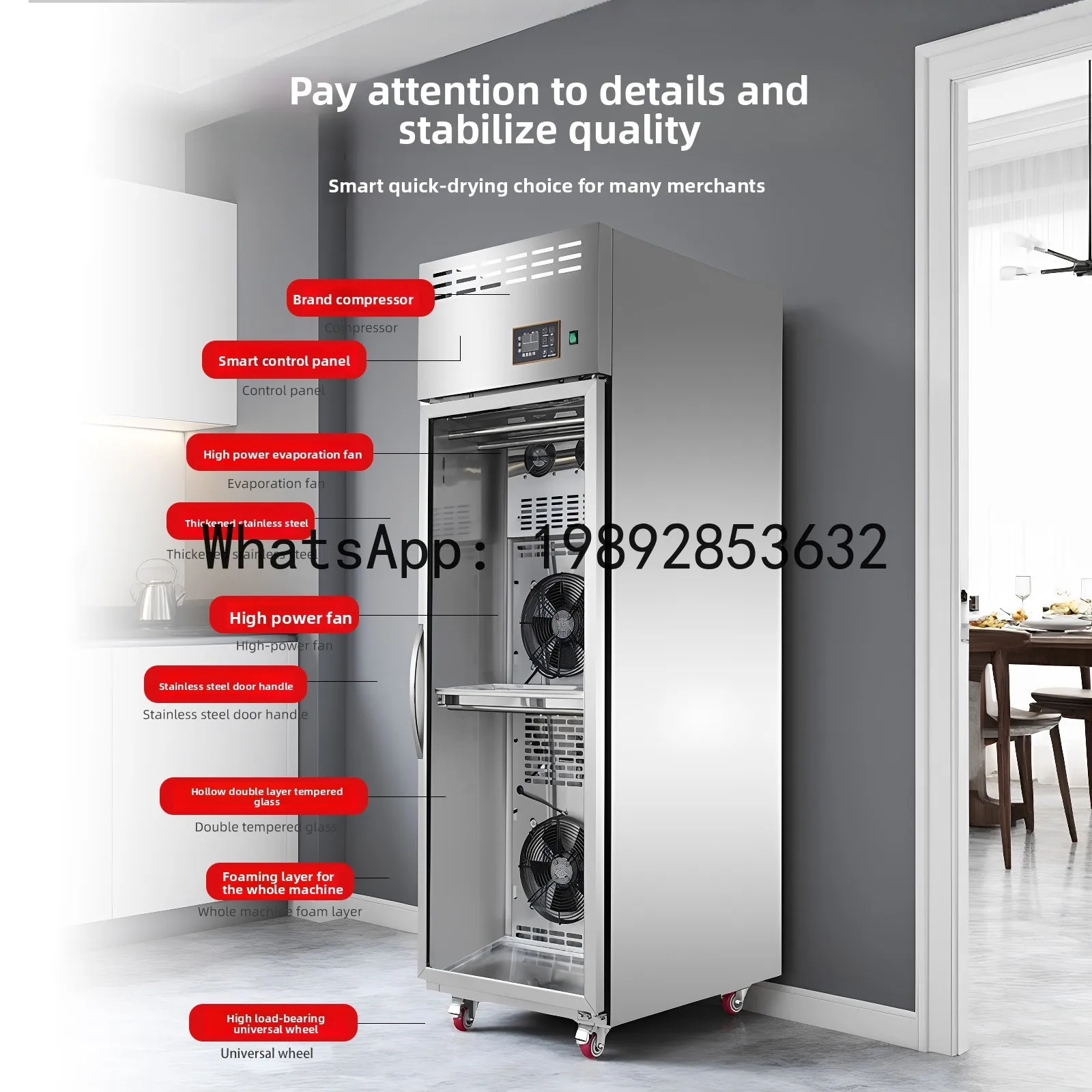 

H8 Commercial Intelligent Duck Drying Cabinet Roast Goose Roast Meat Dryer Embryo Cooling Roast Duck Air Drying Cabinet