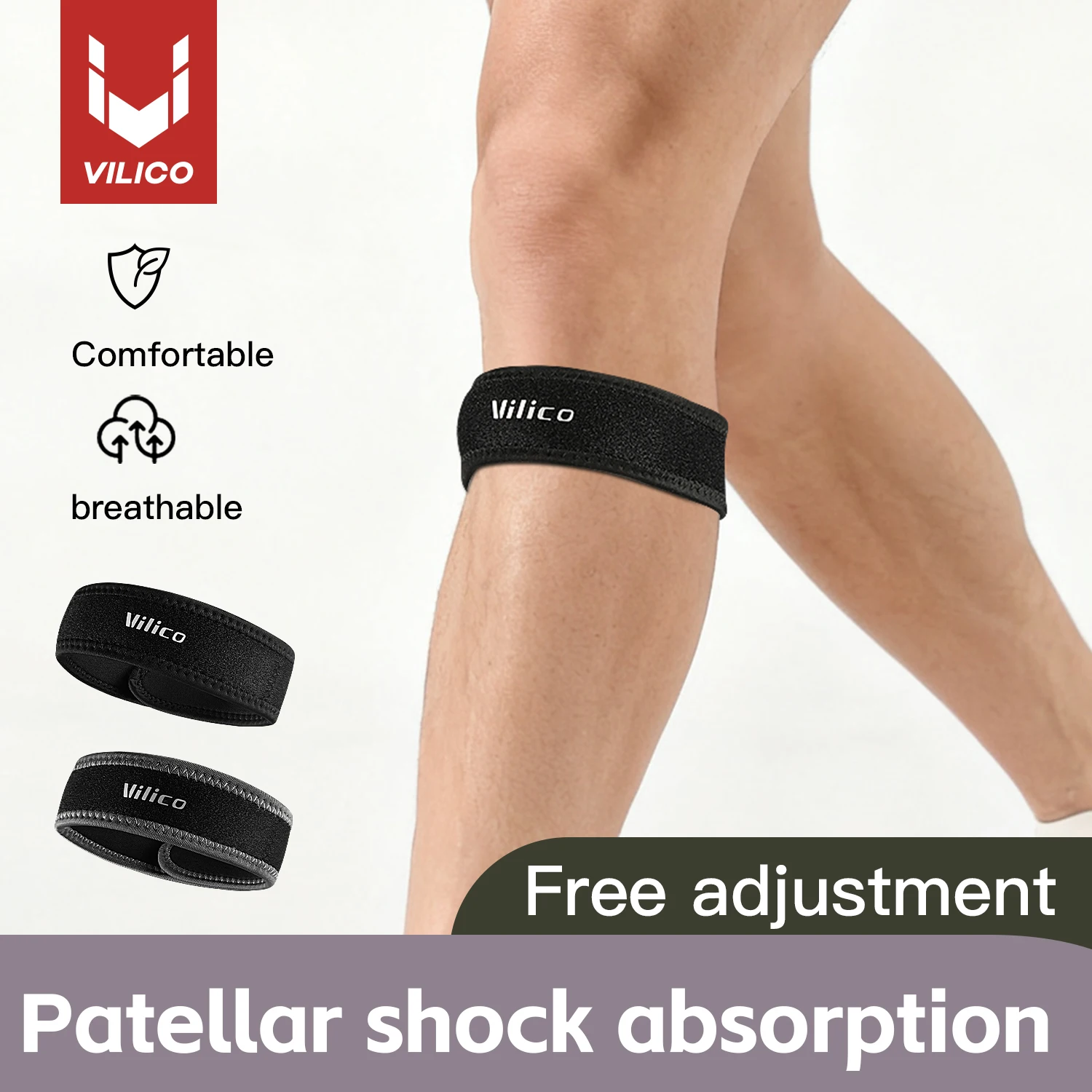 Rodillera rótula de Gel de sílice, Protector de correa para tendón de rodilla, rodillera para correr, deportes, ciclismo, gimnasio, equipo protector de soporte para rodilla, 1 ud.