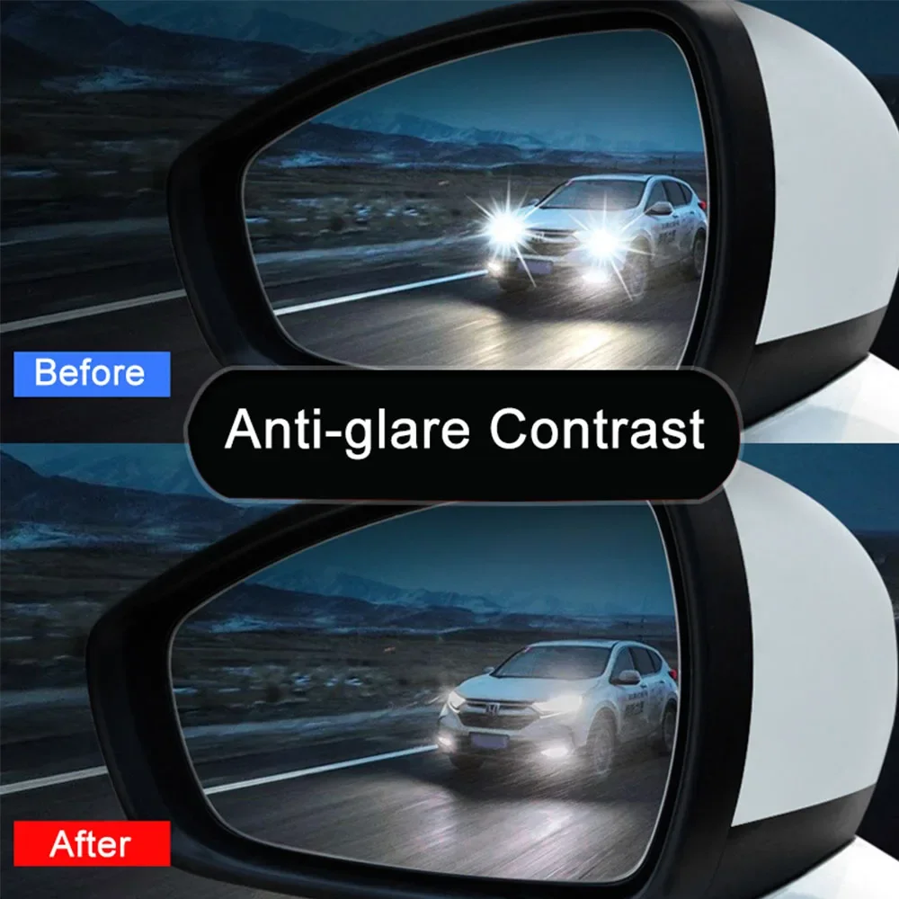 Car Rearview Mirror Film Side Window Rainproof Clear Film 2 Pcs Anti Fog Window Mirror Protective Film Sticker Car Accessories