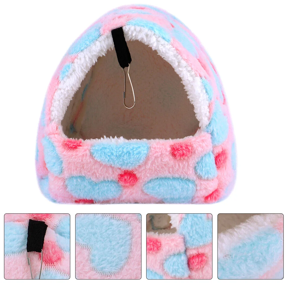 

Cotton Hanging Hamster Hammock Dwarf Bedding Warm Winter Pet House Easy Clean Reusable Pet House Wall Mount Hanging Hamster Bed