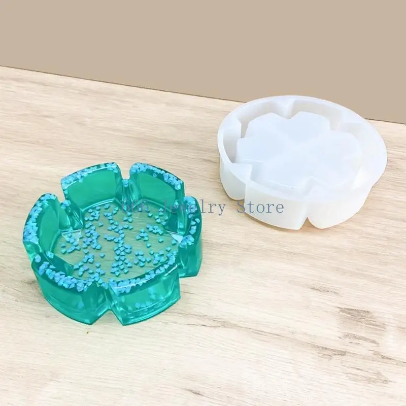 F2TD Ashtray Storage Tray Silicone Mold Geometry Epoxy Resin Molds Easy to Clean