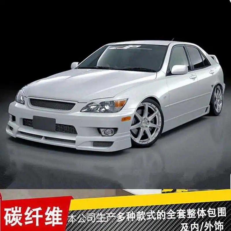 Suitable for Lexus IS200 Altezza, this includes a JP carbon fiber front lip and a small front bumper kit, as well as an addition
