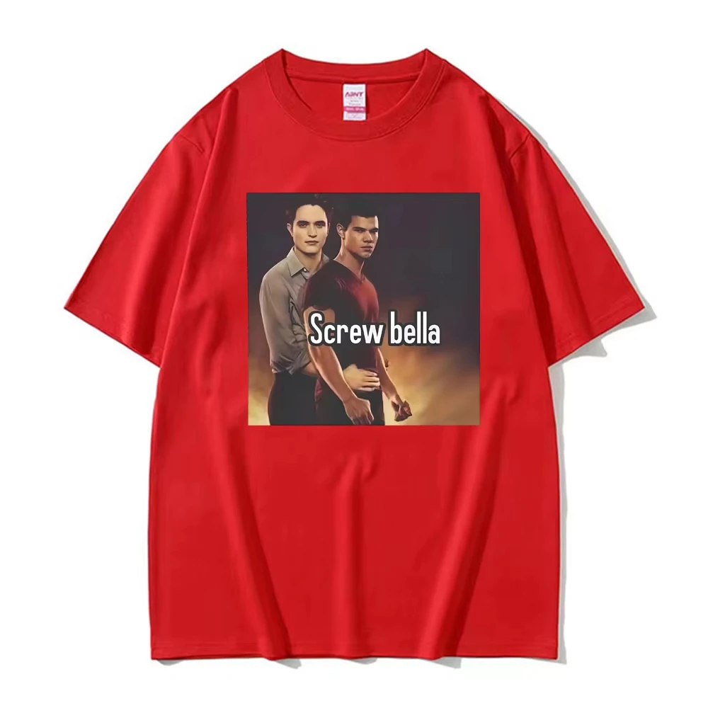 Twilight-Saga Lustiges Meme-Grafikdruck Unisex Kurzarm-T-Shirt, Vintage Mode Klassisches Casual-Oberteil für Damen und Herren – Detail 3