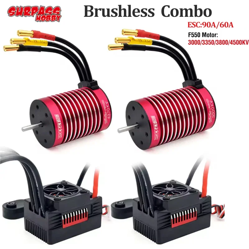 

SURPASS HOBBY Rocket-RC 1/10 Brushless Motor And ESC Combo 60A /90A F550 Motor 3.175mm V2 Supersonic for Tamiya RC Car