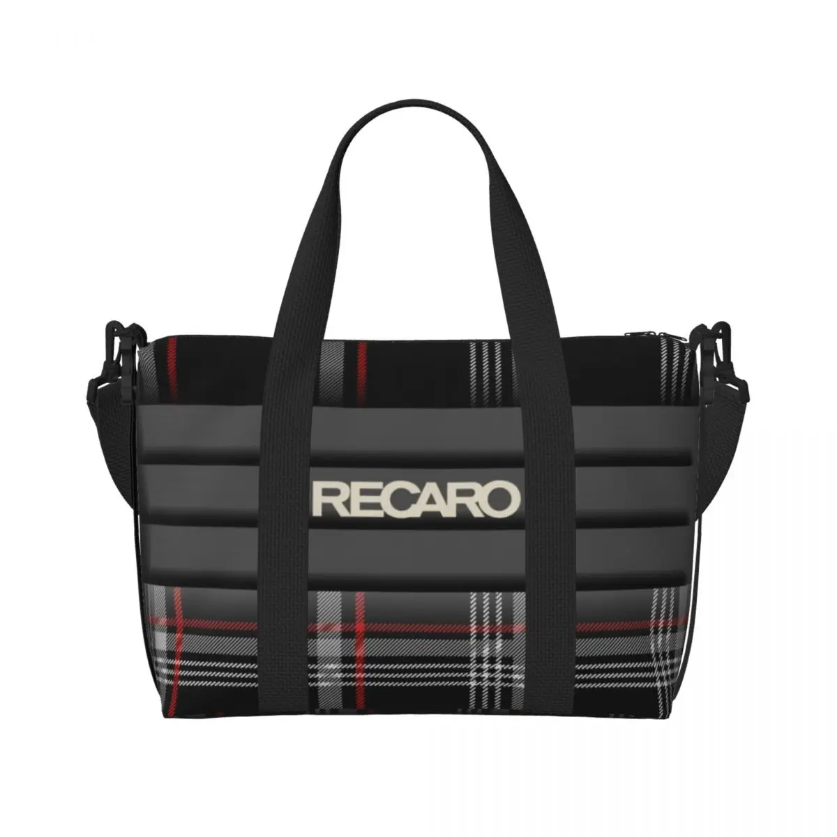 Custom Recaros Logo Beach Tote Bag for Women Extra Large Gym Carry On Travel Shopping Bags