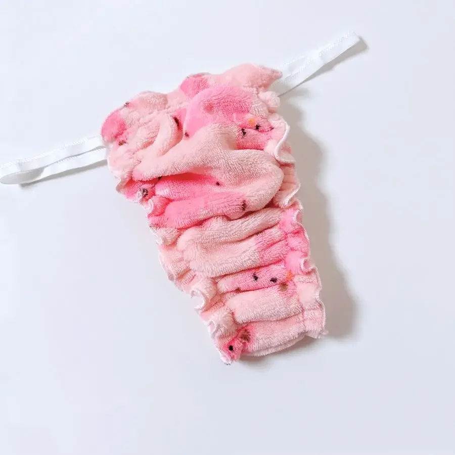 Мужские сексуальные трусики-стринги с леопардовым принтом, фланелевые трусики-стринги, теплые толстые мягкие трусы, легкие трусики для танцев в прямом эфире, частная вечеринка