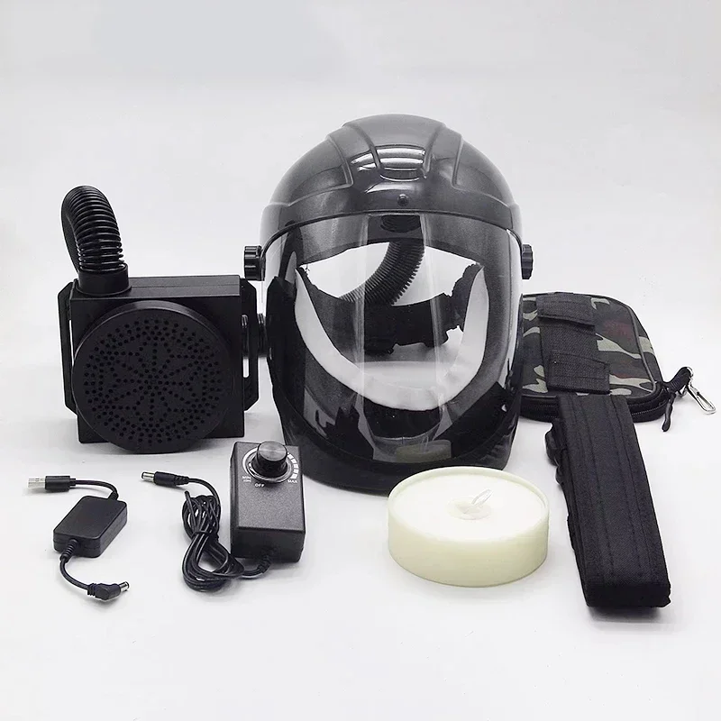220V Supply Positive Pressure Protective Dust-Proof Helmet Portable Air Feeding Filter Breathing