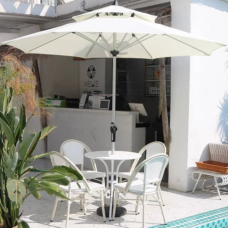 Patio Umbrellas & Bases Outdoor Parasol Aluminum Alloy Central Pillar Umbrella Garden Umbrella Milk Tea Shop Outdoor Commercial