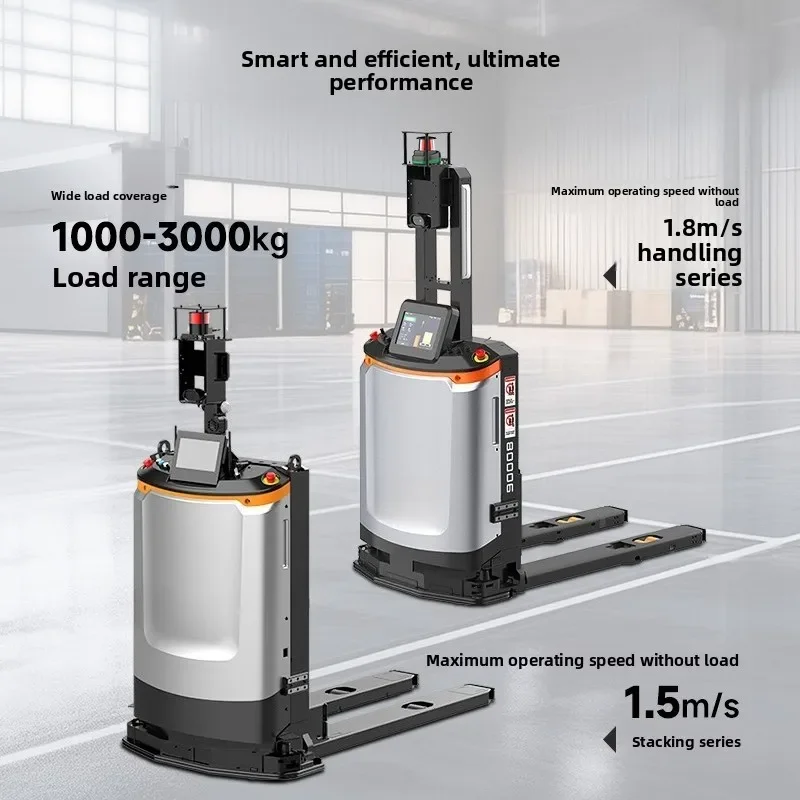 Handling stack height robot fork pickup AGV intelligent unmanned vehicle F4-1000C palletizing