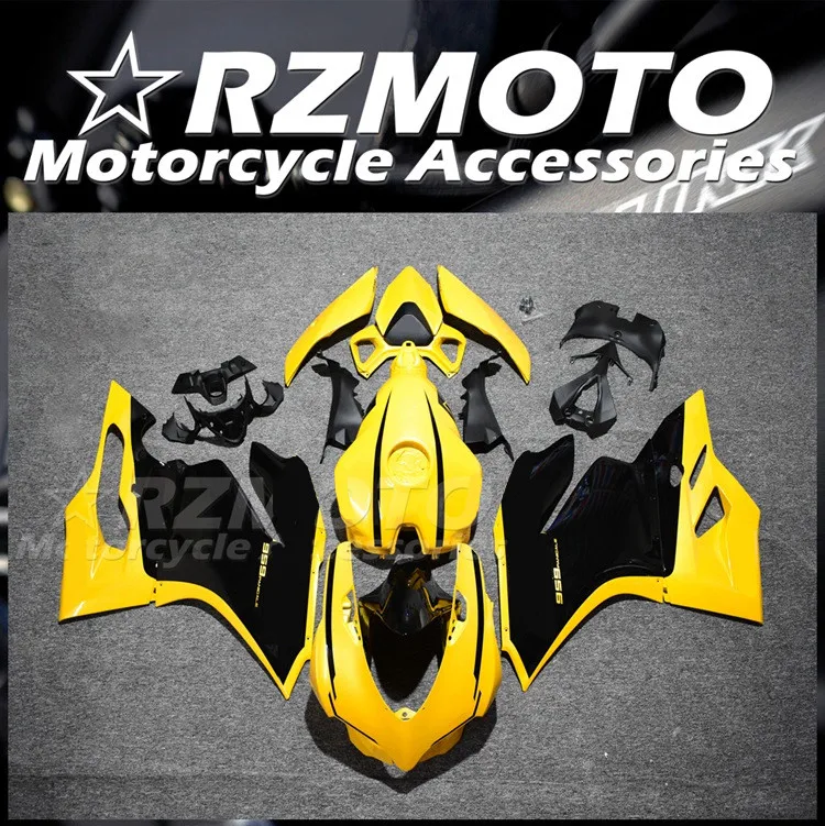 

4Gifts New ABS Motorcycle Fairings Kit Fit For Ducati 899 1199 2013 2014 2015 2016 13 14 15 16 Bodywork Set Yellow Black + Tank