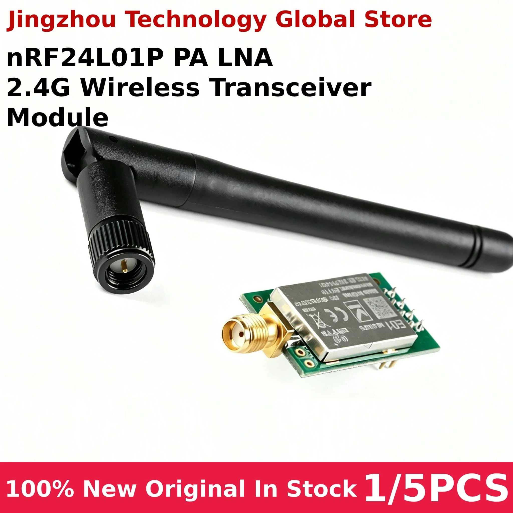 1/5PCS 2000m Long Range nRF24L01P+PA+LNA 2.4G Wireless Transceiver Module E01-ML01DP5 Ebyte 20dBm ML01DP5 Antenna with Shield