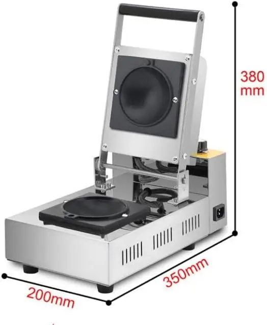 صانع برغر الآيس كريم، آلة الساندوتشات المنزلية التجارية الكهربائية غير عصا صانع الساندوتشات صانع الوافل آلة بيكر تسخين سريع