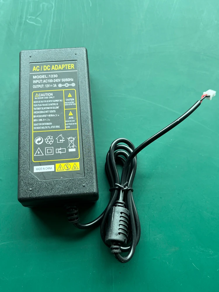 Hspos customizable12v 3a adaptador de alimentação para a impressora térmica do quiosque com conector 2pin 2.54