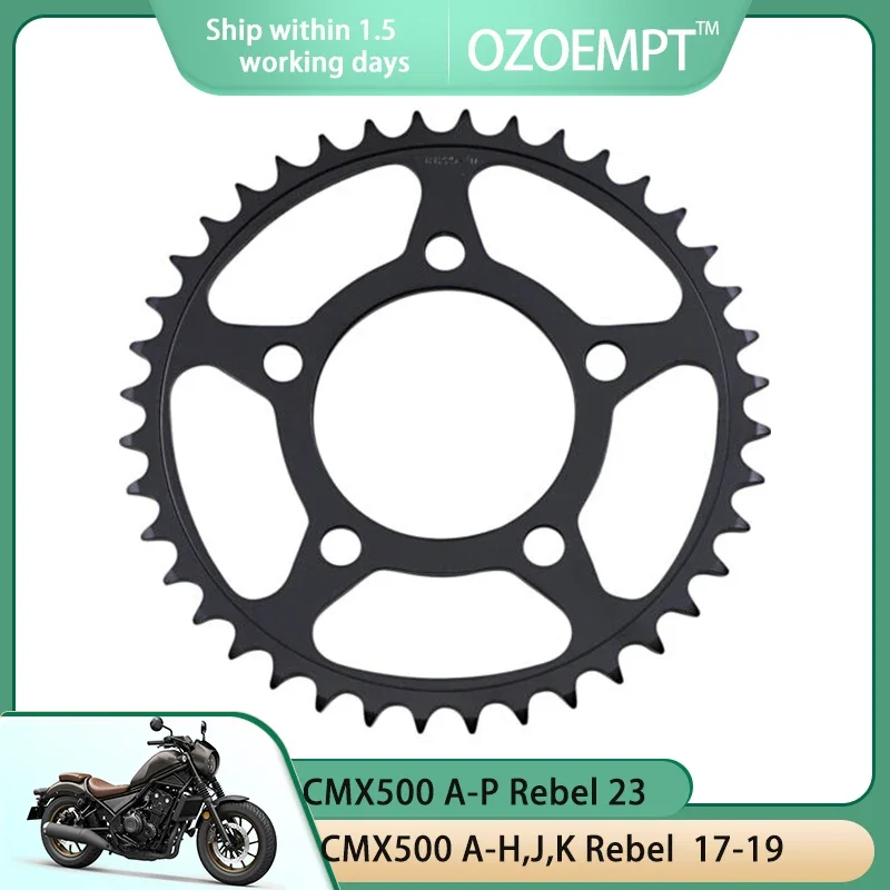 

OZOEMPT 520-40T Motorcycle Rear Sprocket Apply to CMX500 A-H,J,K,L Rebel CMX500 A-N Rebel CMX500 A-M Rebel CMX500 A-P Rebel 23