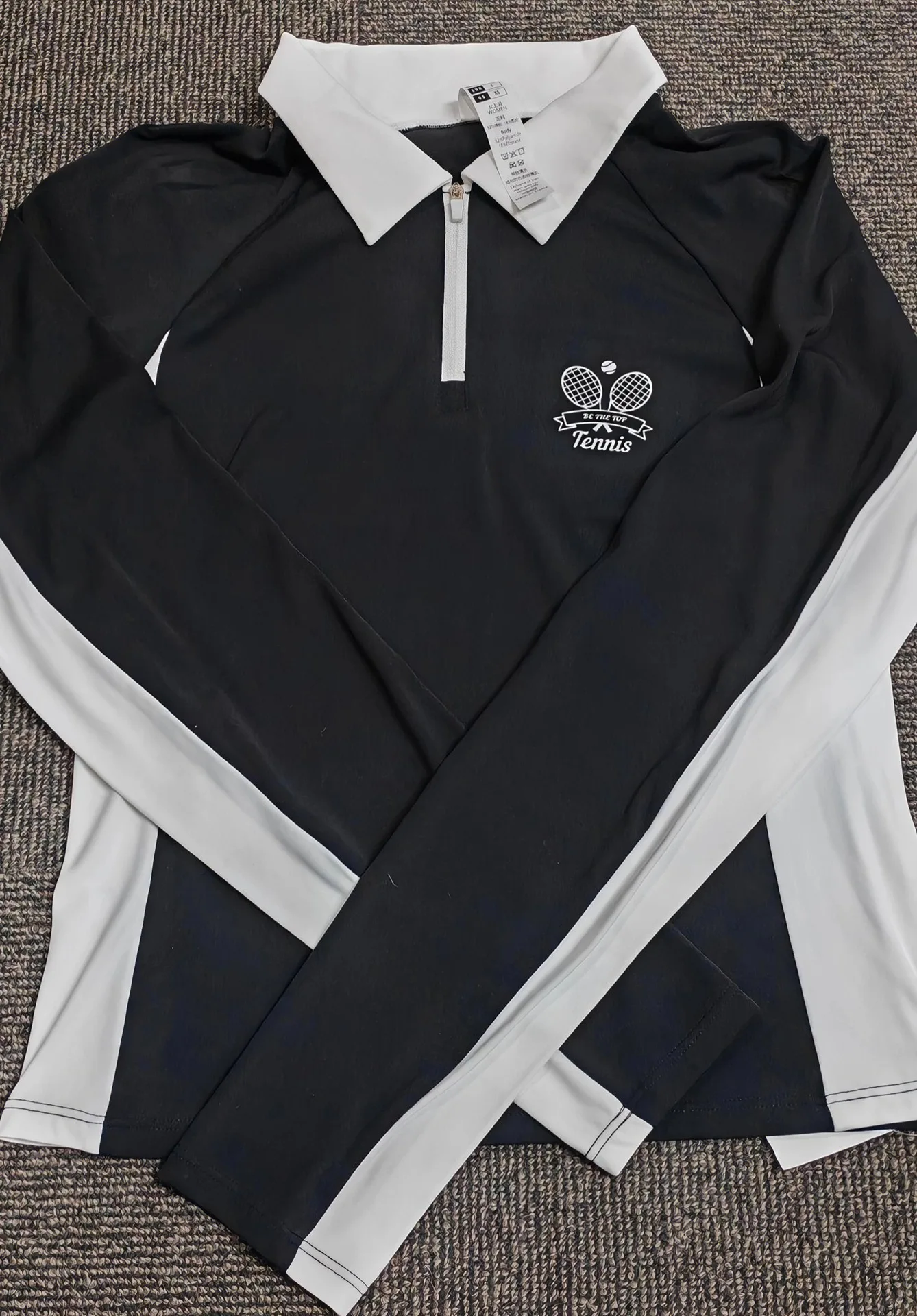 جديد مصقول الرياضة طويلة الأكمام المرأة التلبيب سستة جولف قميص بولو التدريب في الهواء الطلق اللياقة البدنية التنس ملابس غولف للمرأة #4