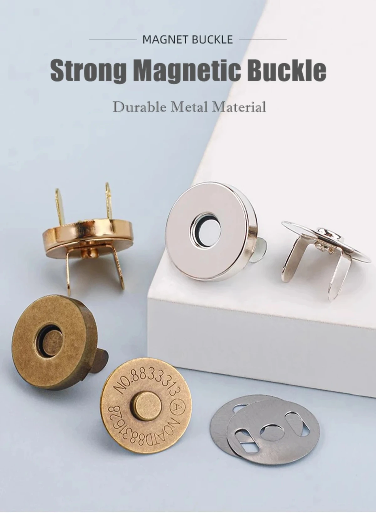 14 مللي متر 18 مللي متر المغناطيسي المفاجئة السحابات المشابك أزرار حقيبة يد محفظة محفظة أكياس الحرفية أجزاء الملحقات #1