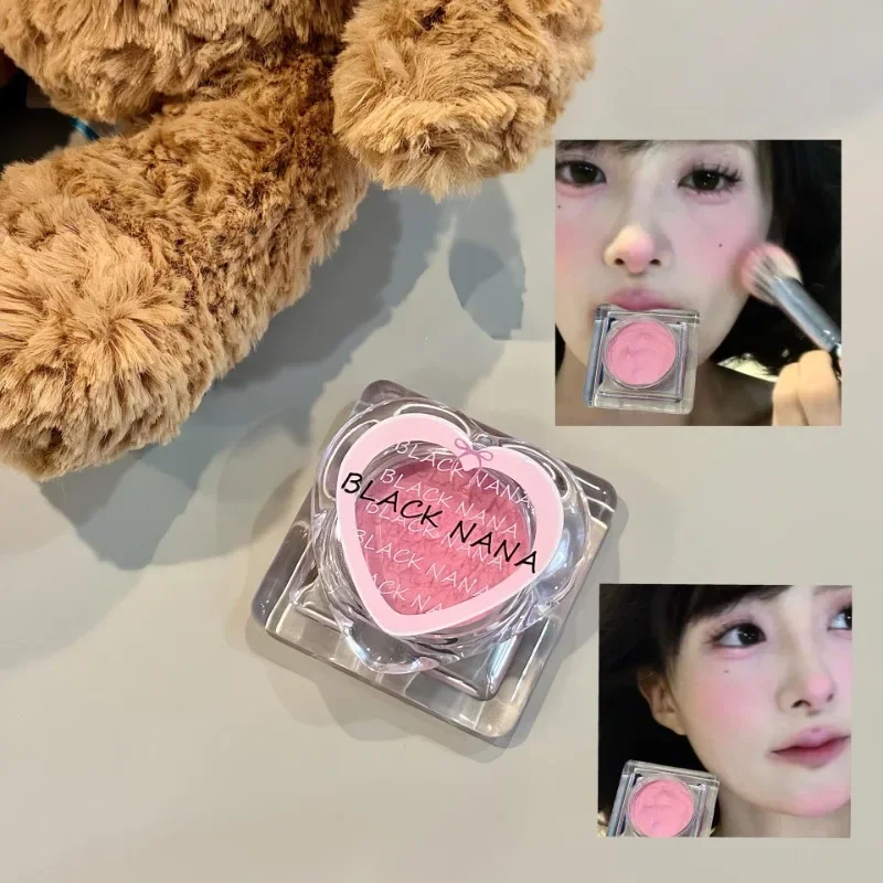 Peach Pink Blusher Cream Matte Low Saturation Natural Cheek Tint Strawberry Blush Clay Pigmented Powdery Blush Lasting Colorfast