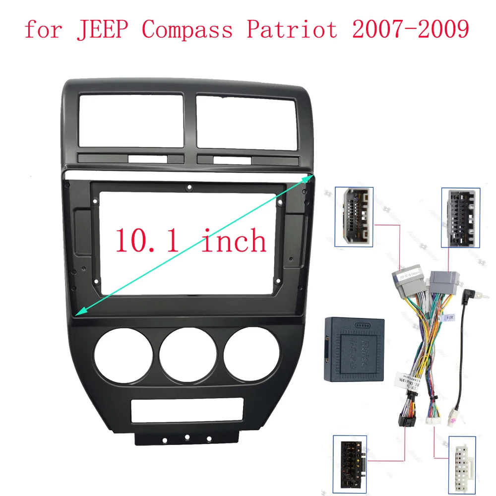 10 Inch Car audio Frame Fascia Adapter Canbus Box For Dodge Caliber Jeep Compass 1 MK Patriot Android Radio Dash