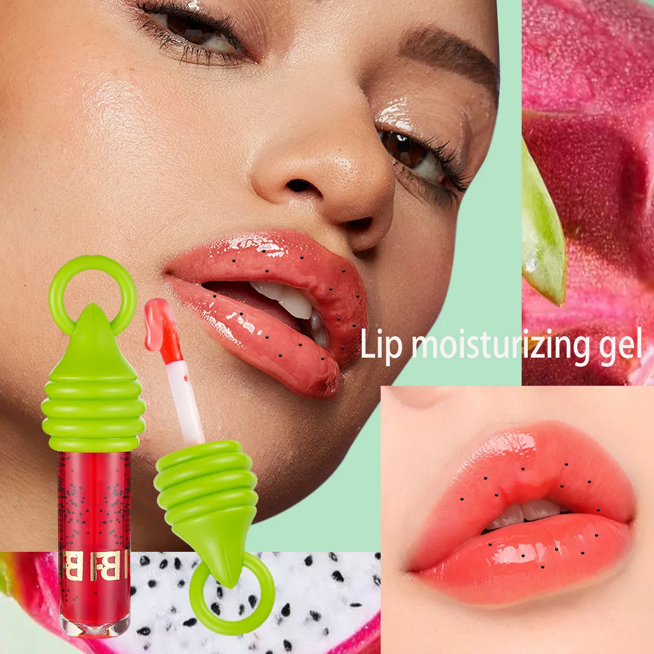 Mirror Shine Lipgloss – Crystal Glitter Lip Lacquer met hoogglans afwerking, hydraterend en niet-plakkerig voor mollige, glanzende lippen