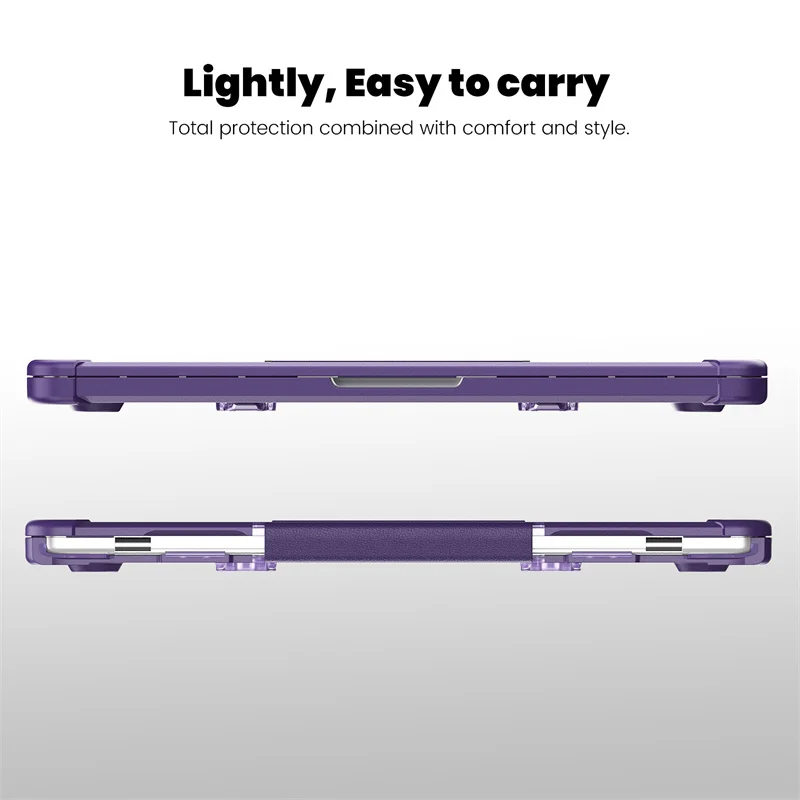 Imagem -05 - Capa de Suporte à Prova de Choque para Macbook Estojo Protetor Transparente Novo Air m1 m2 m3 13.6 15.3 Pro 13 14 16 A2337 A2681 A2442 A2941