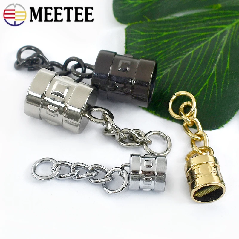 10pcs 9/14mm Metal Jewelry Chain Tassels Screws Sopper Buckle Pendants Bell Hook Clasp DIY Bag Cord Cap Clasps Connector Buckles