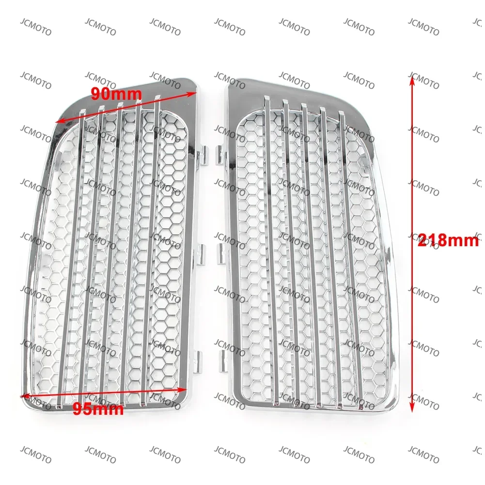 

For Harley Electra Glide Low Ultra Limited FLHTKL Chrome Motorbike Radiator Grills With Mesh Screen