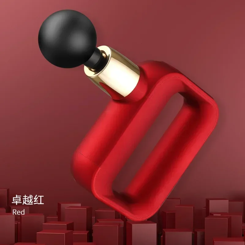 Новый мощный двигатель с многоступенчатой регулировкой силы, большая емкость аккумулятора, мини-массажный пистолет с 4 головками для мышечной фасции