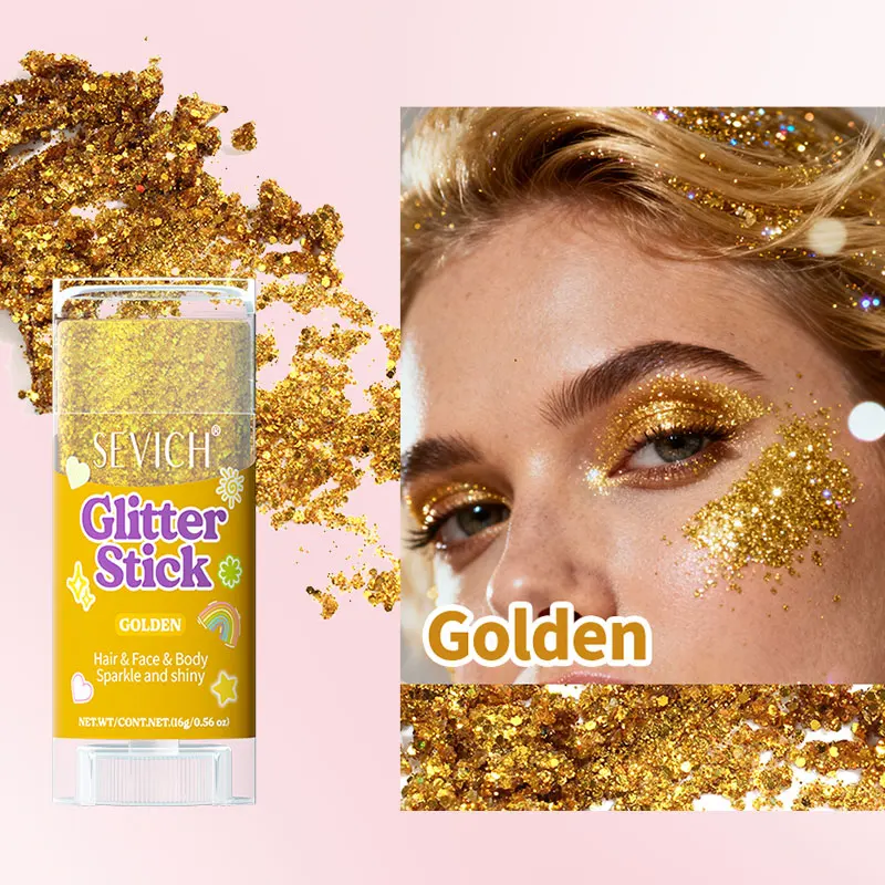 Sprankelende pailletten Glitter Gel Stick Zeemeermin Pailletten Body Glitter Gel Cosmetisch Haar Glitter Festival Make-up voor kerstfeest