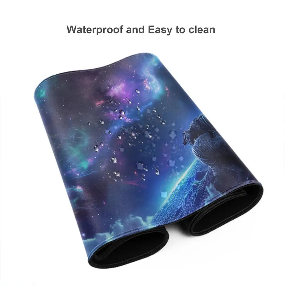 Astronaut Printing Black Pattern Keyboard Mat Rubber Non-slip Mousepad Pc Gaming Accessories Mouse Pad Office Carpet XL Mausepad