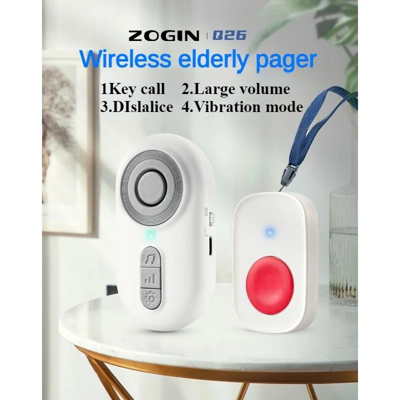 Q26 Wireless Smart Doorbell Caregiver Doorbell Elderly Emergency Caller