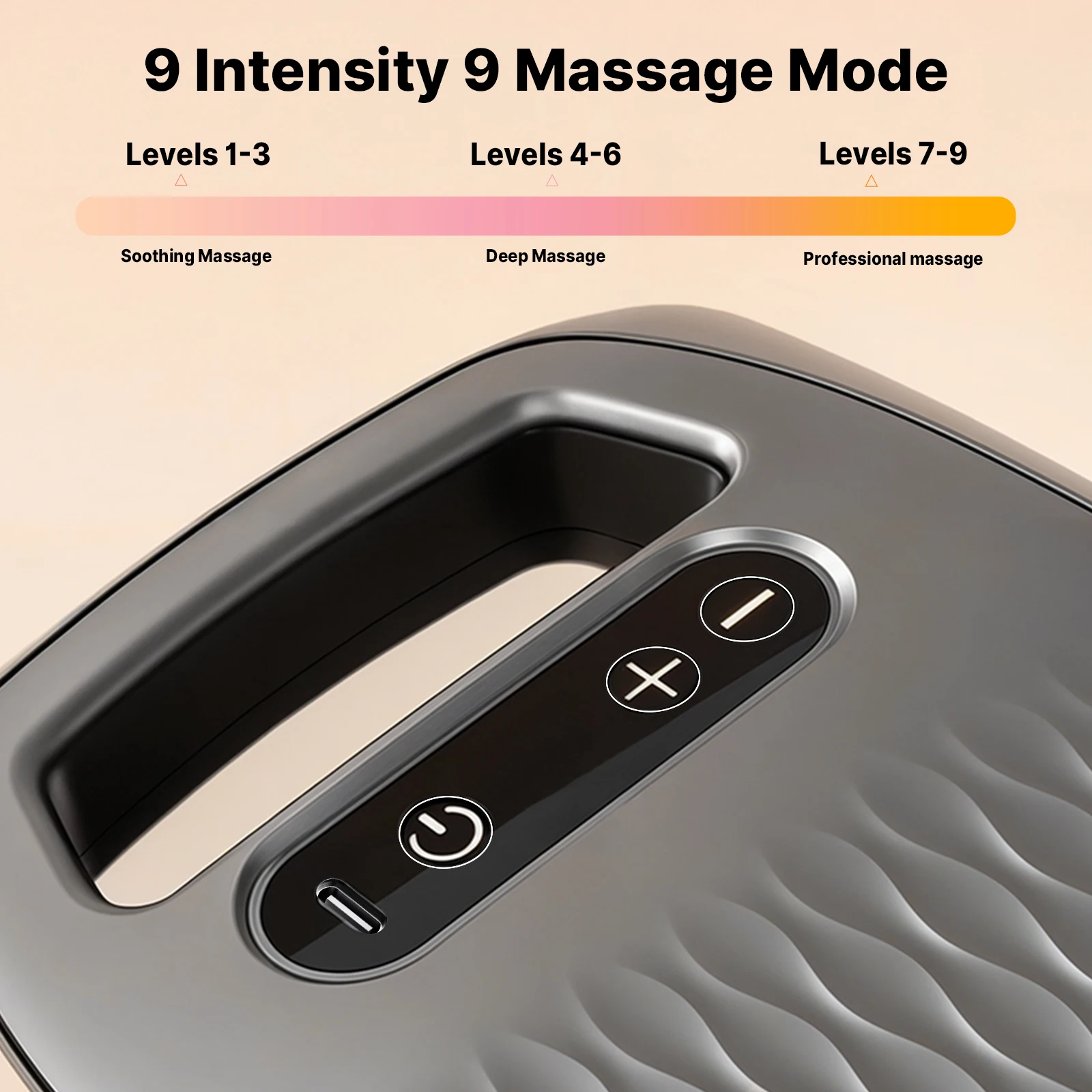 1pc Ten Head Percussion Massage Gun: USB Rechargeable, Deep Tissue Muscle Relaxation, 9 Intensity Levels, Silent
