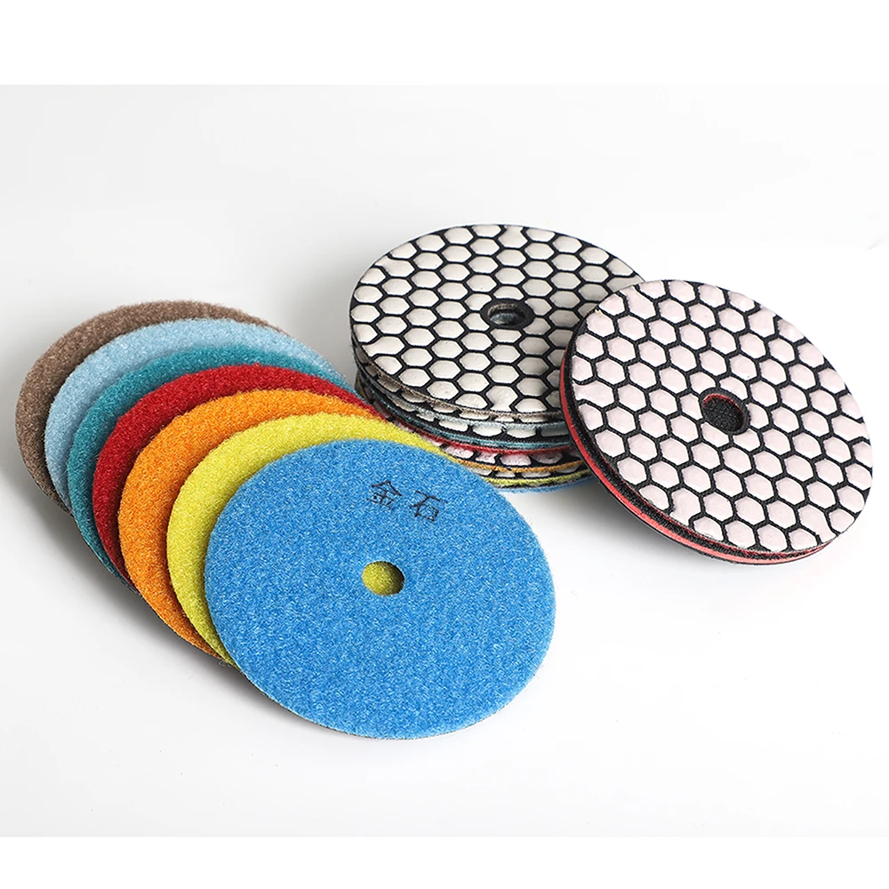 4 Inch 100mm Abrasive Diamond Dry Polishing Pad Flexible For Grinding And Cleaning Granite Stone Concrete Marble Sanding Disc