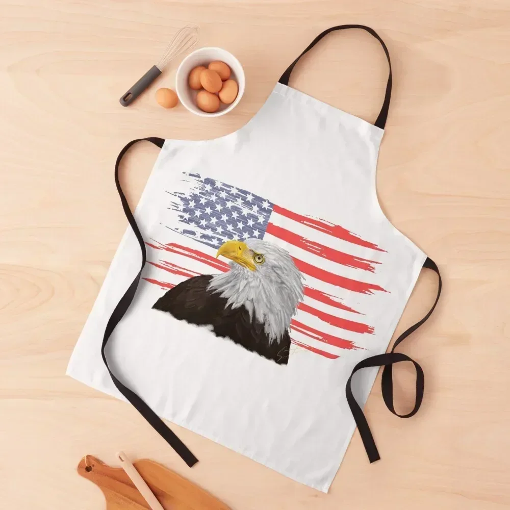 

American Eagle Flag Apron Things For The Kitchen innovative kitchen and home items home women Chef Uniform Apron