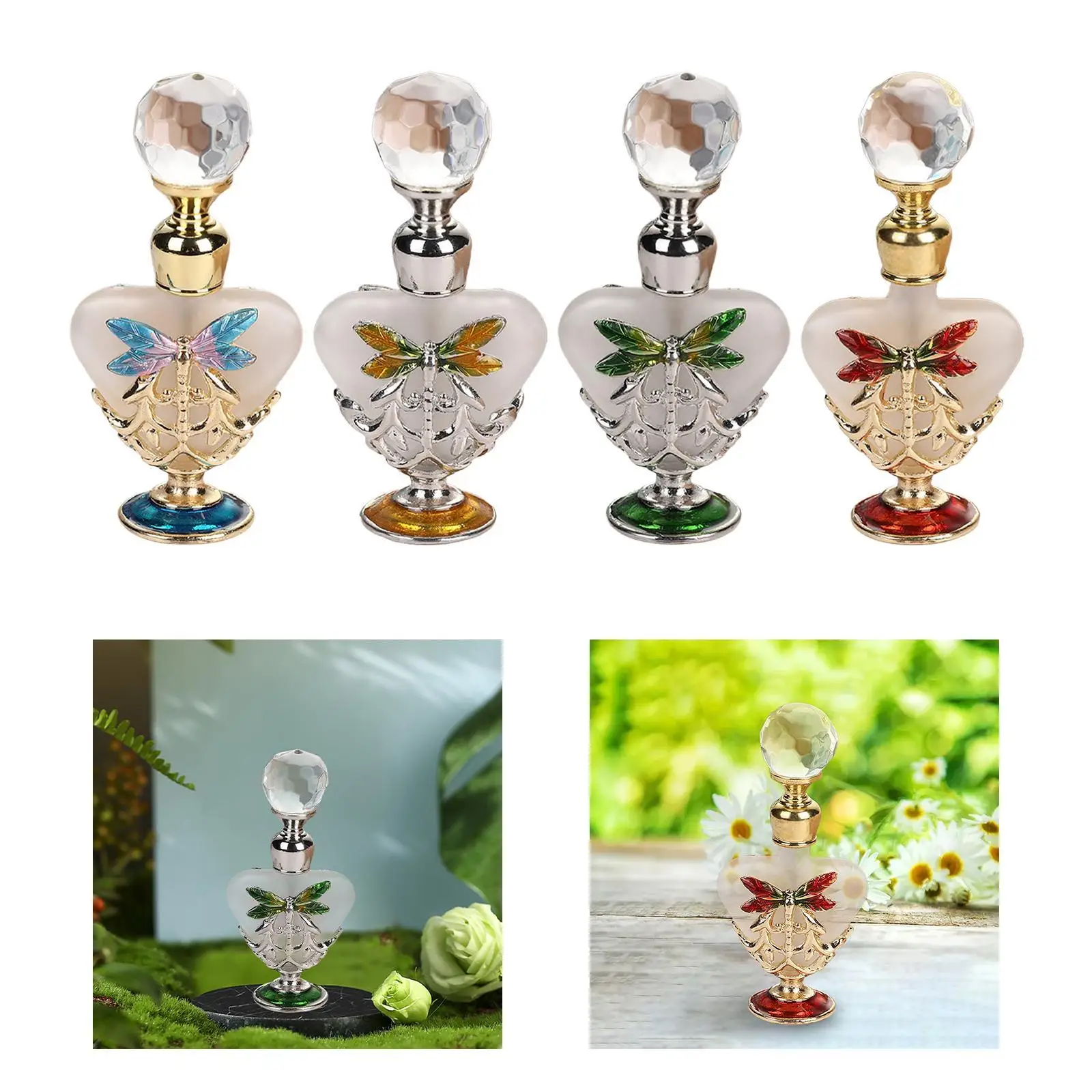 زجاجة عطر مزخرفة، زجاجة زيت عطري، حاوية فارغة مزخرفة