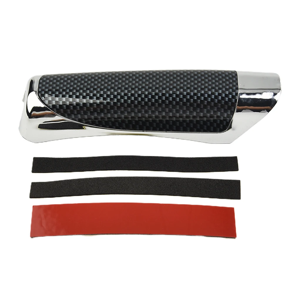 Car Interior Hand Brake Protector with Carbon Fiber Finish and Chrome Plated ABS Material for Wide Model Support