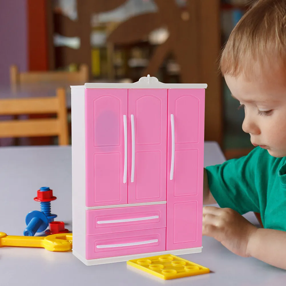 

Набор из 1 мини-гардероба: легкая пластиковая вешалка для одежды премиум-класса для мини-домиков, изысканный маленький размер, легко переносить, декоративный