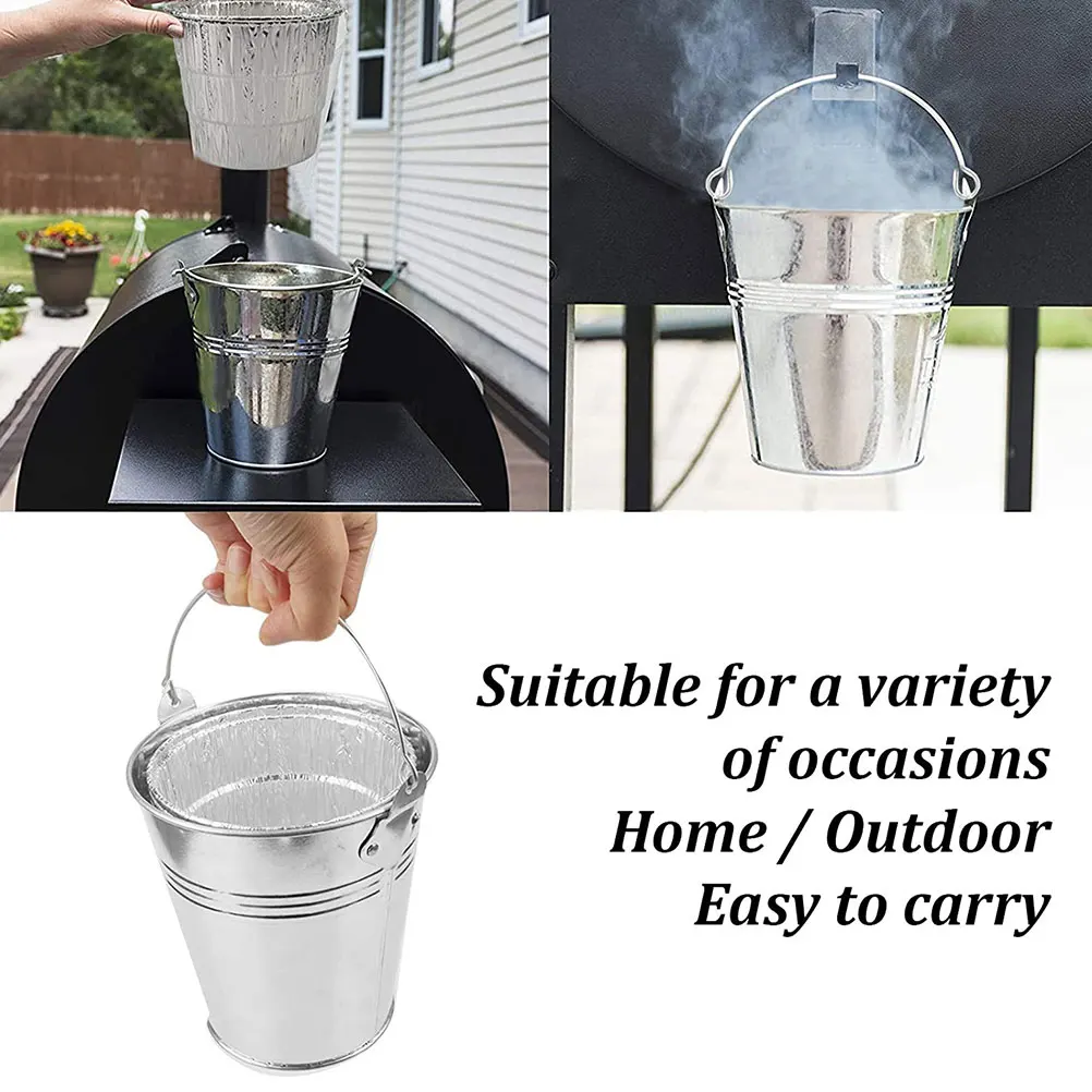 

10Pcs BBQ Grease Bucket Liner Set Portable Disposable Oil Barrel for Outdoor Grill