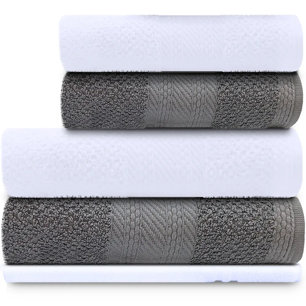 5 Pieces Bath and Face Towel Set 100 Cotton Karsten Empire-Embuy