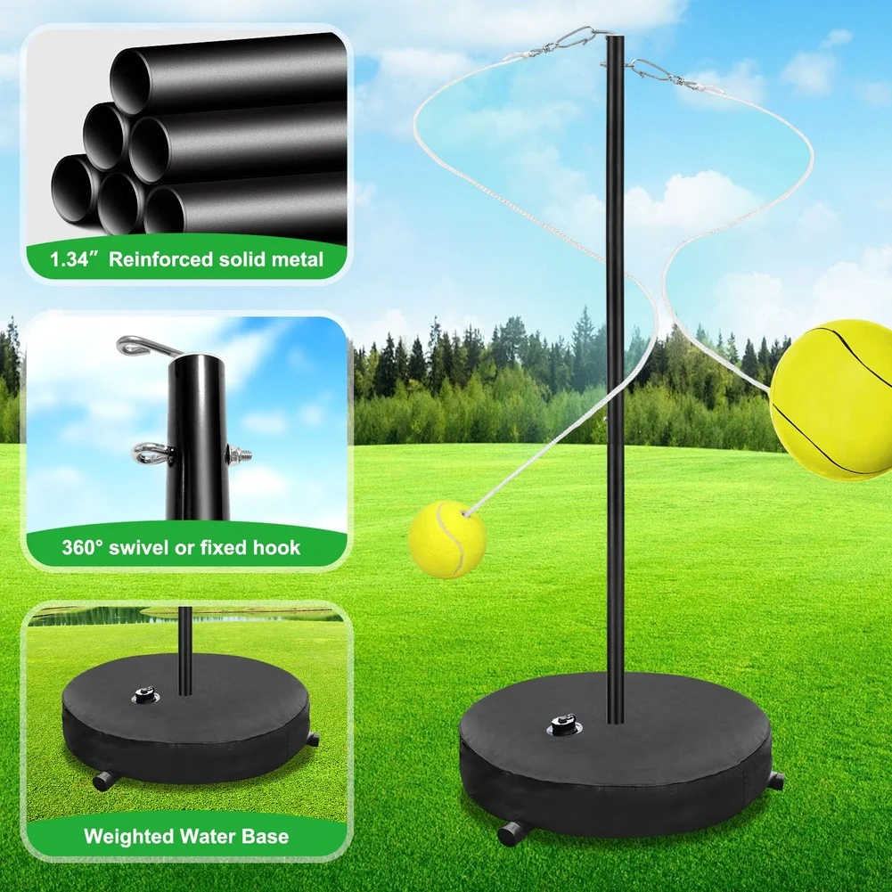 1 Set Adjustable Height Tetherball Tennis Training Set For Children Adults Beginners Tennis Accessories
