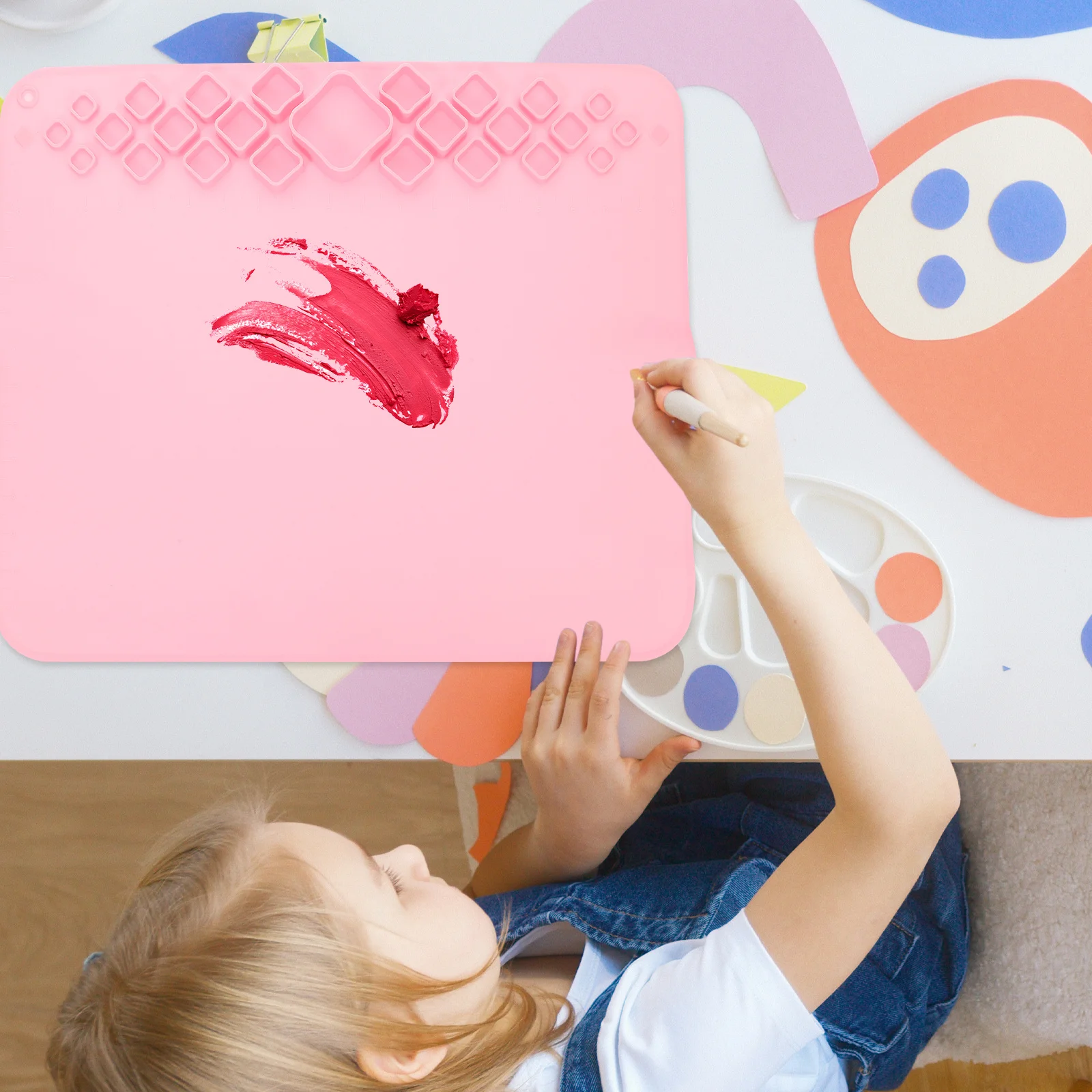 Estera de silicona antiadherente para manualidades, ligera, plegable, multiusos, proyectos de arte DIY, fundición de resina, manualidades para adultos