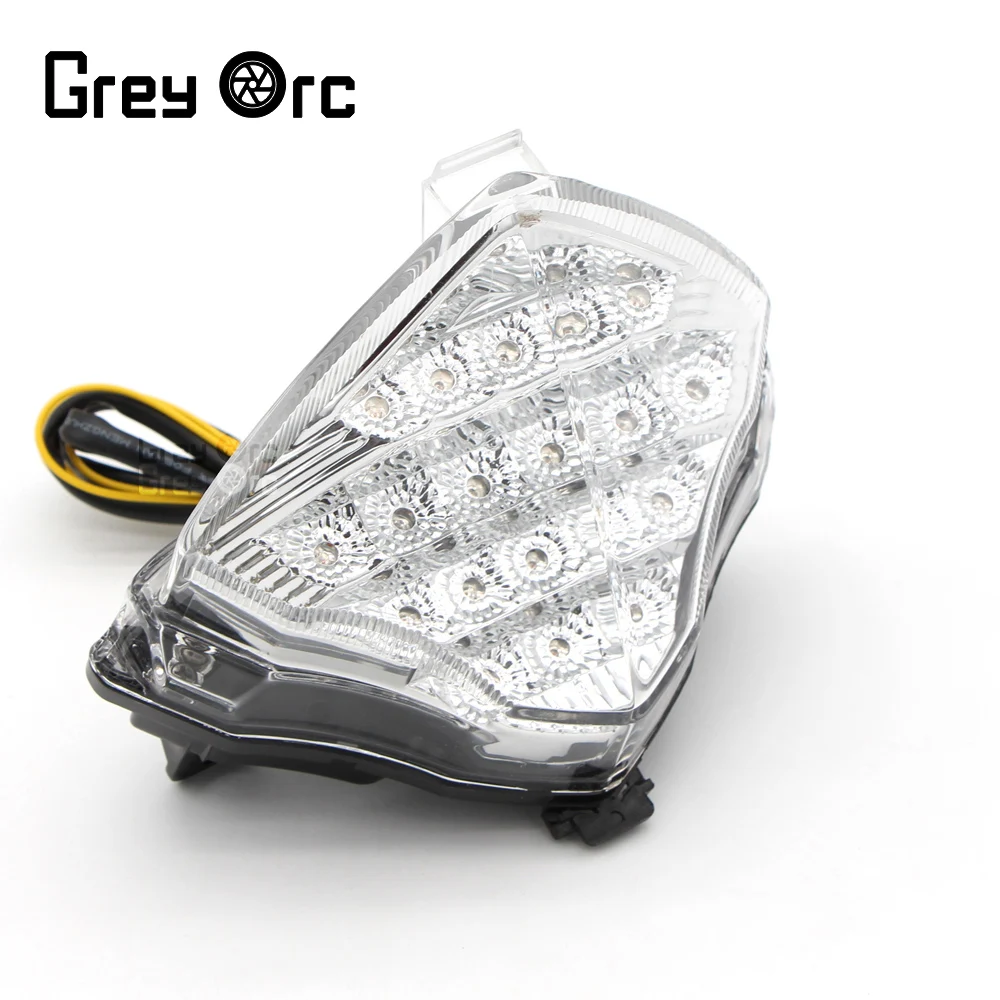 Luz trasera Led cromada para YAMAHA, intermitente de freno trasero, luz integrada, YZF, R1, RN12, 2004, 2005, 2006