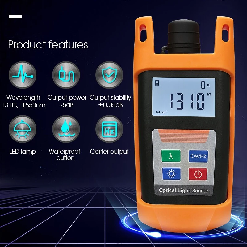 

KLS-25 Handheld Optical Light Source 1310/1550nm Single Mode Fiber Optic Stabilised Light Source 270/1000/2000Hz Free Shipping