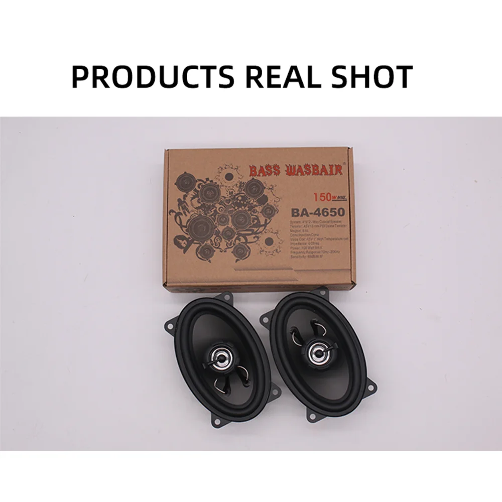 1 زوج العالمي سيارة مكبرات الصوت المحورية 4*6 بوصة عالية الطاقة سيارة الصوت مكبرات صوت ستيريو مجموعة كاملة الصوت غير المدمرة التثبيت