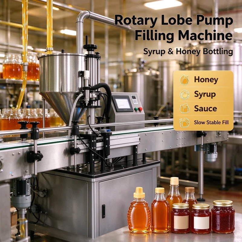 Liquid Filling Machine Rotary Lobe Pump CIP Cleanable for Milk Yogurt Syrup Sauce Bottle Barrel Customizable Stainless Steel
