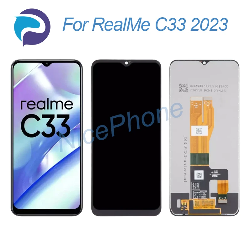 

for RealMe C33 2023 LCD Display Touch Screen Digitizer Assembly Replacement 6.5" RMX3627 C33 2023 Screen Display LCD