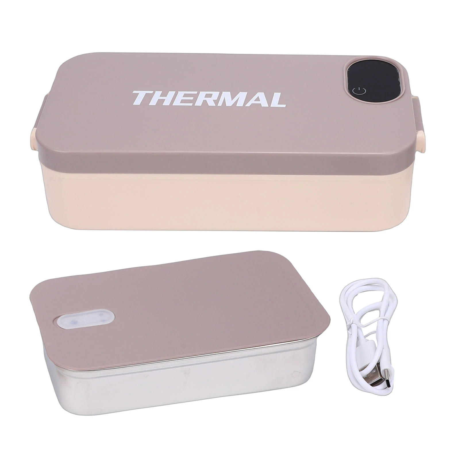Electric Lunch Box 304 Stainless Steel Digital Display USB Quick Heated Lunch Box for Office Travel image 5