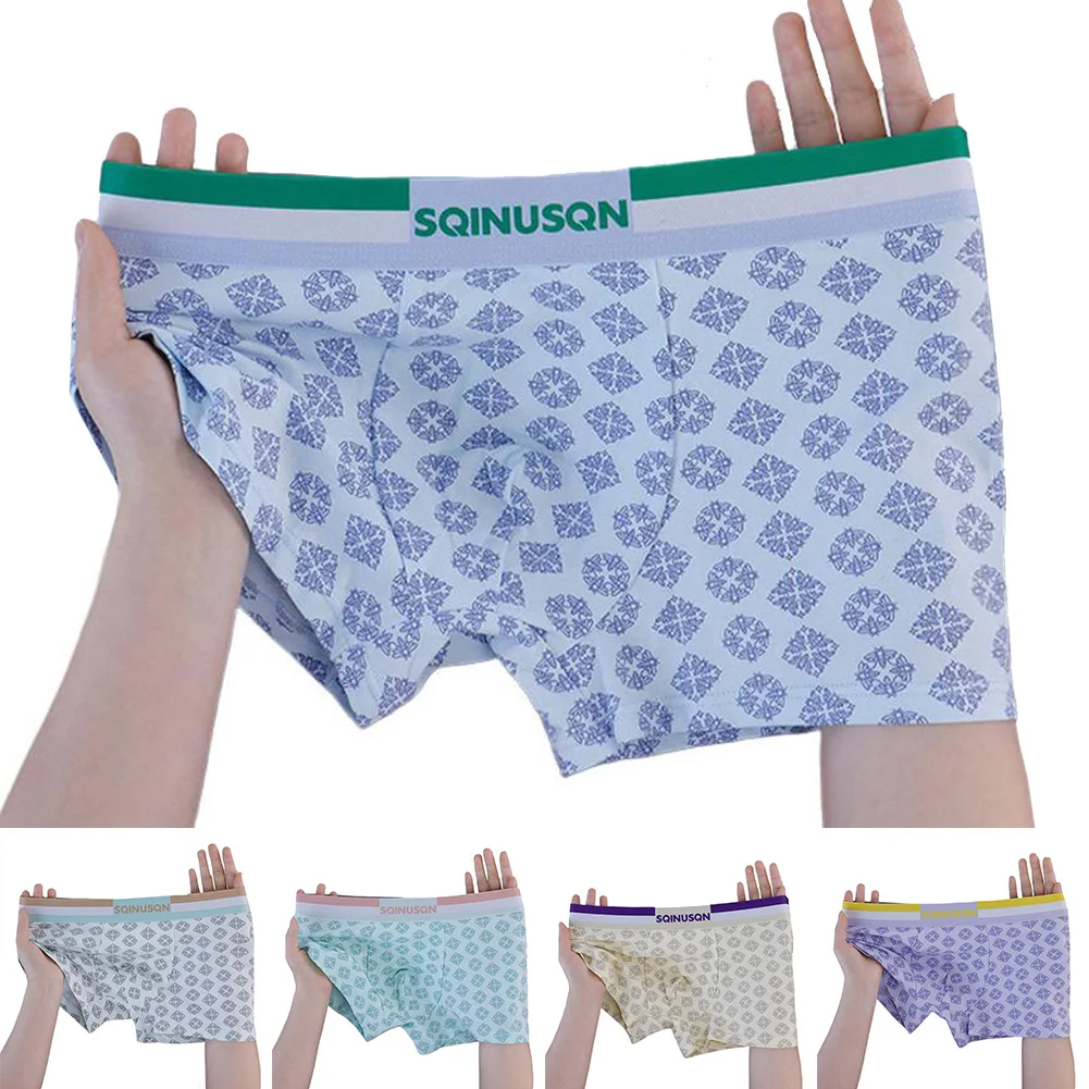 

Men Pouch Boxers Short Breathable Underpants Cotton Mens Underwear Comfortable Elastic Boxers Briefs
